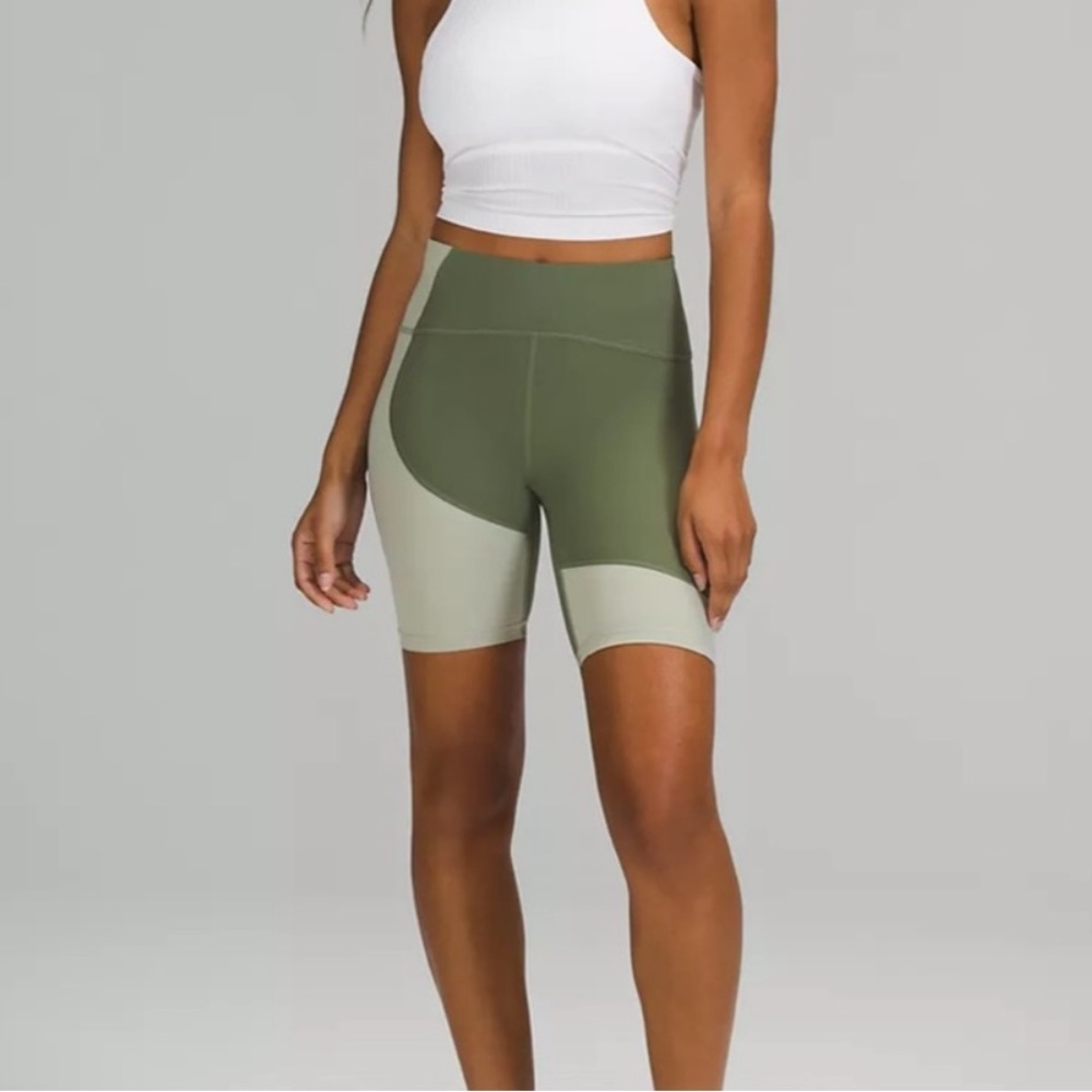 Nulu colorblock high rise shorts